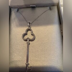 Silver Key Pendant Necklace